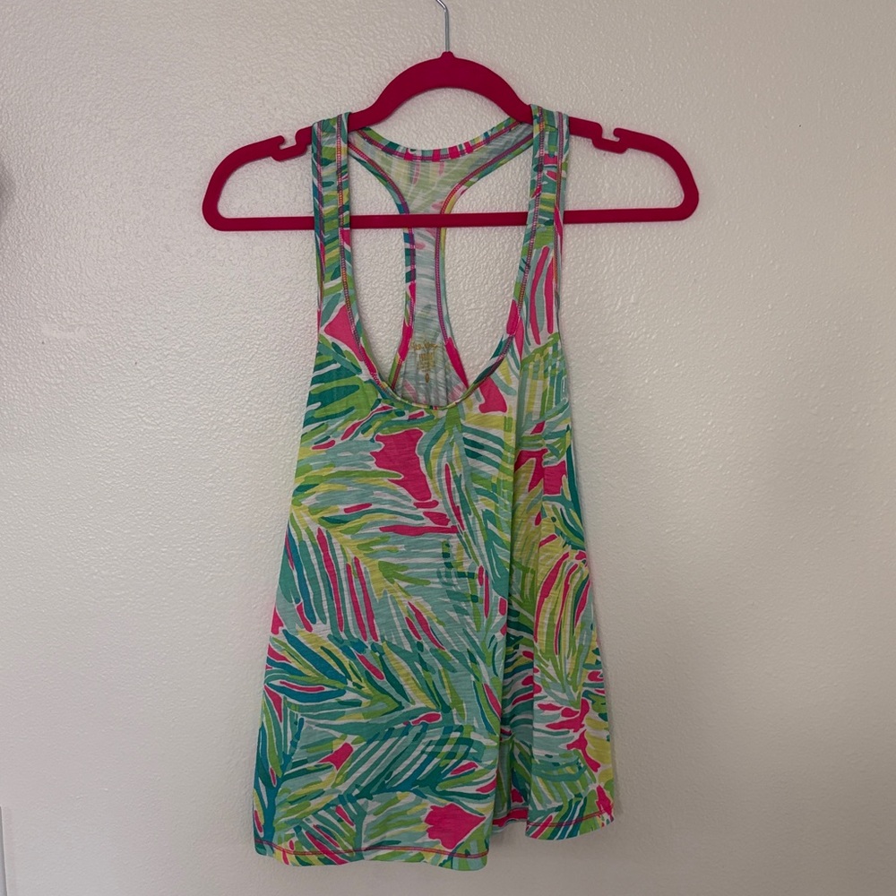 Lilly Pulitzer Vibrant Leaf Print Tank Top
